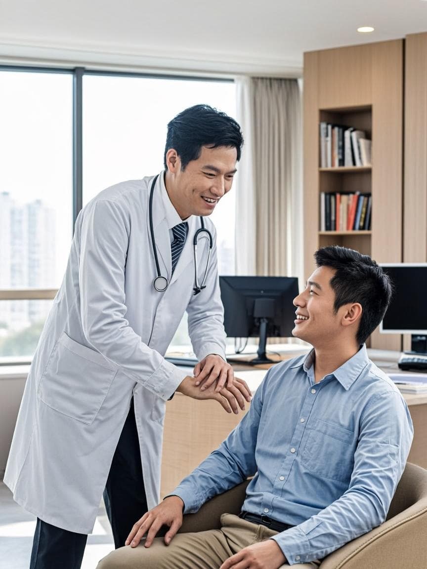 Doctor examining patient